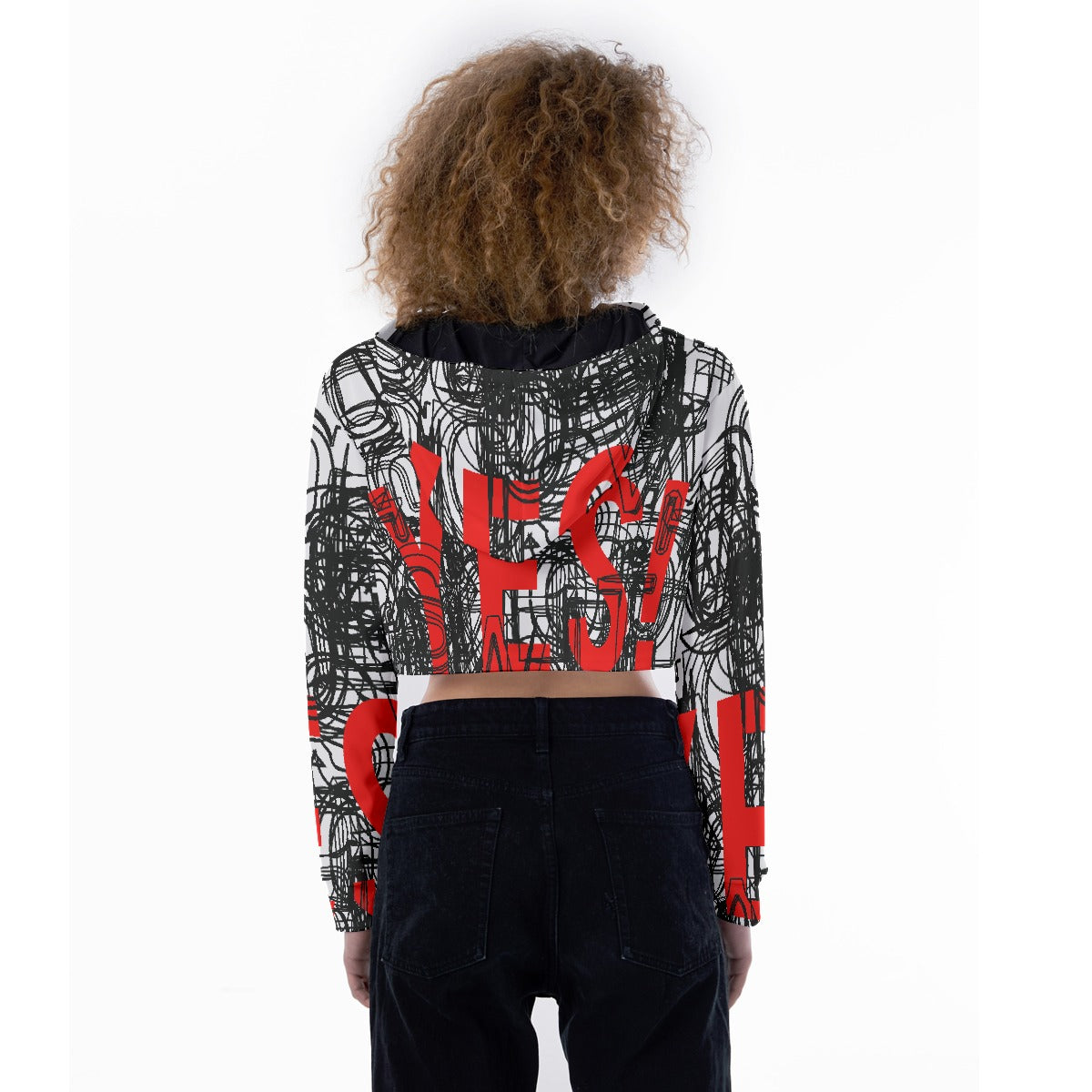 All-Over Print Women's Crop Top Hoodie