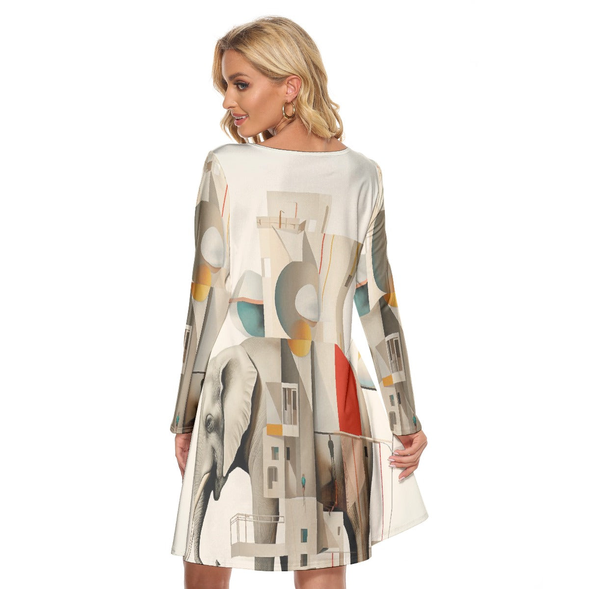 All-Over Print Women's Crew Neck Dress