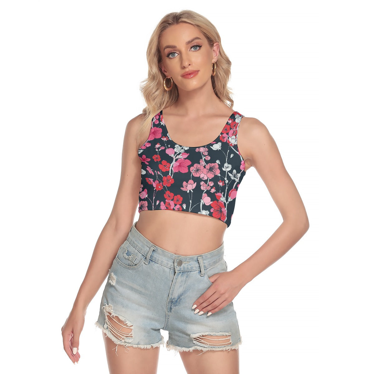 All-Over Print Women's Sport Crop Tank Top