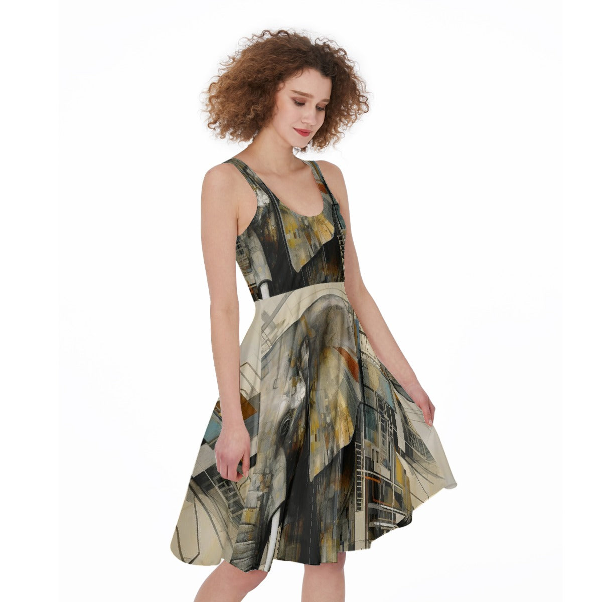 All-Over Print Women's Sleeveless Dress