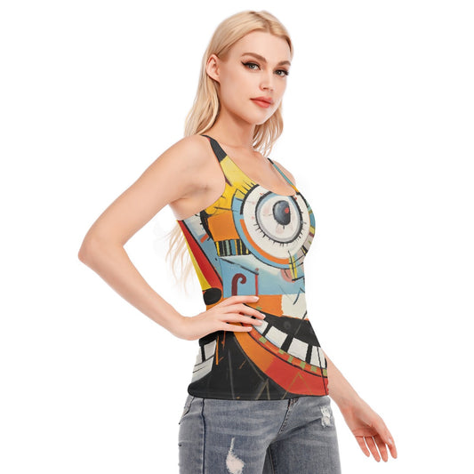 All-Over Print Women's Racer Vest | 190GSM Cotton