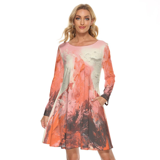 All-Over Print Women's Crew Neck Dress