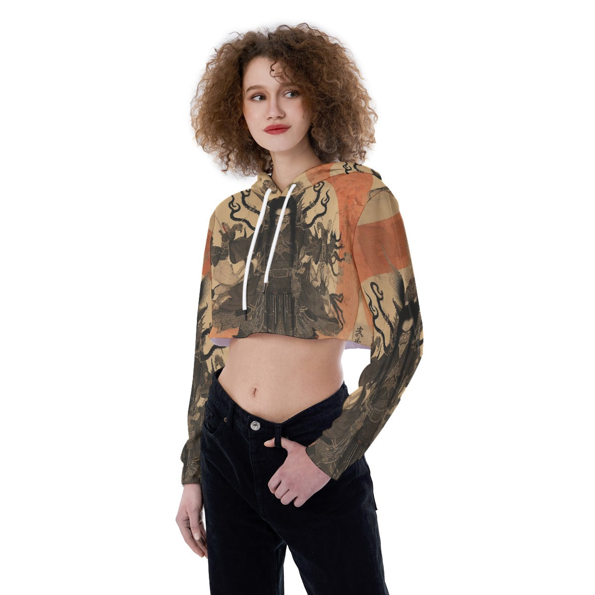 All-Over Print Women's Crop Top Hoodie