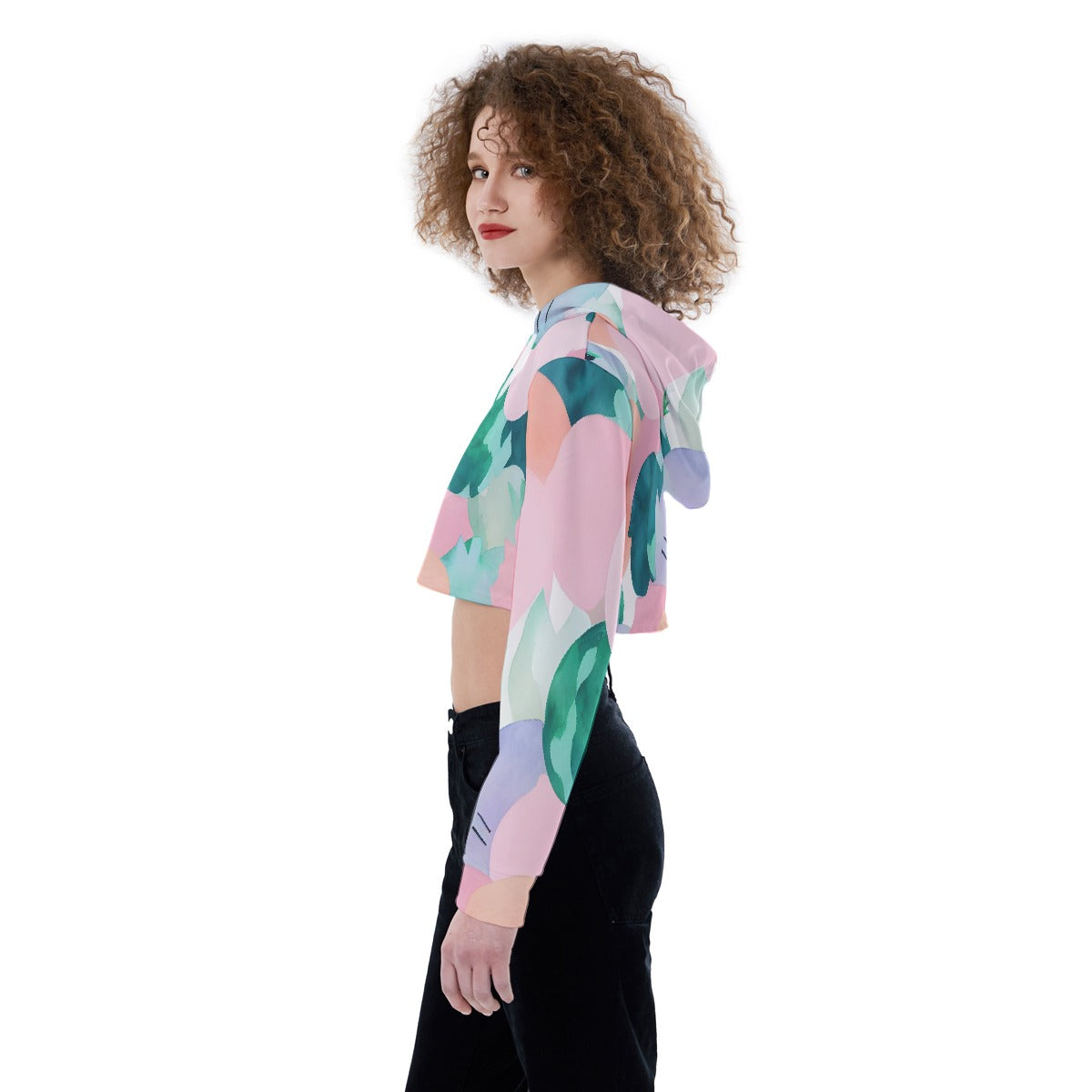 All-Over Print Women's Crop Top Hoodie