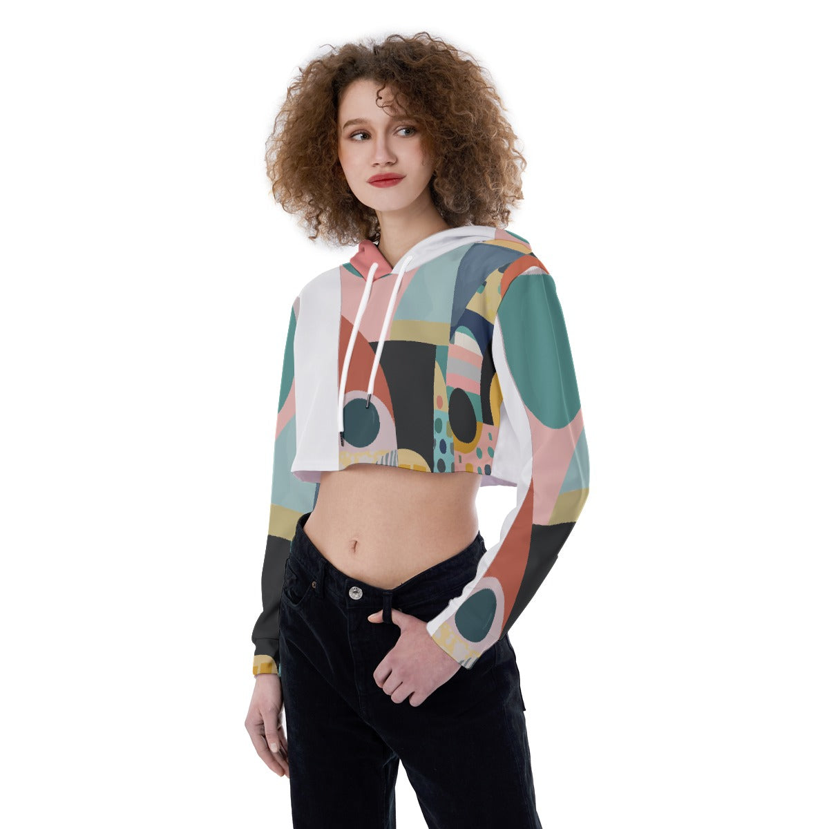 All-Over Print Women's Crop Top Hoodie