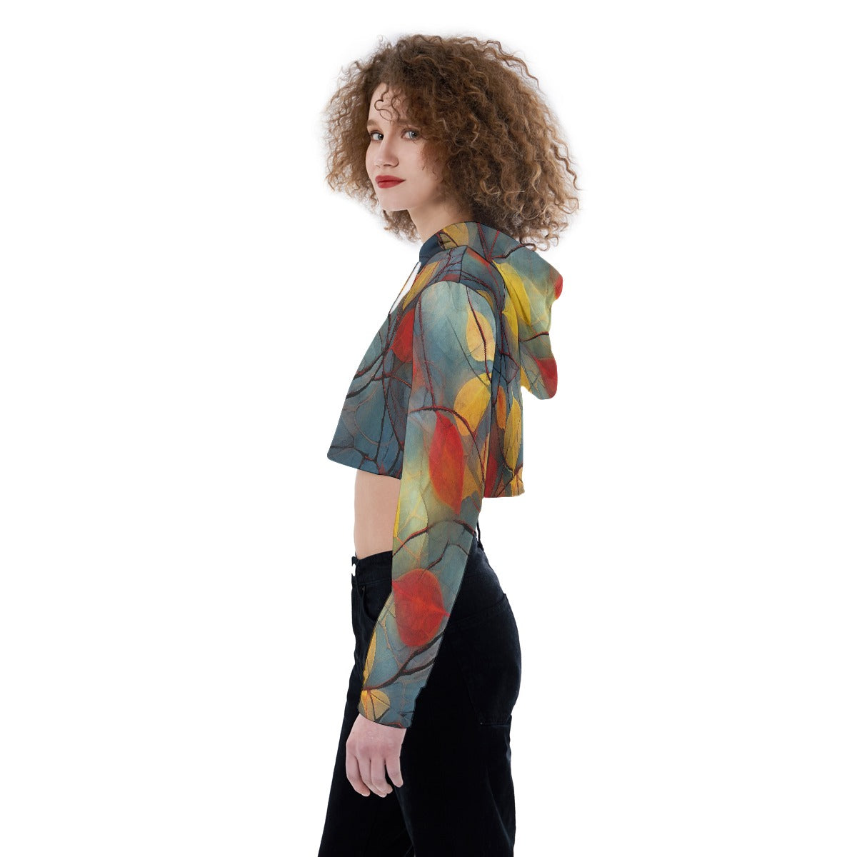 All-Over Print Women's Crop Top Hoodie