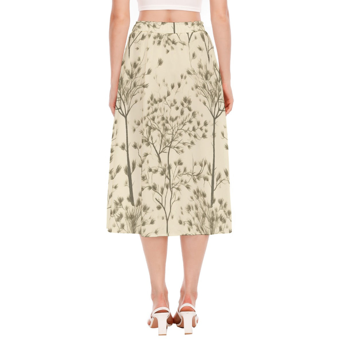 All-Over Print Women's Long Section Chiffon Skirt