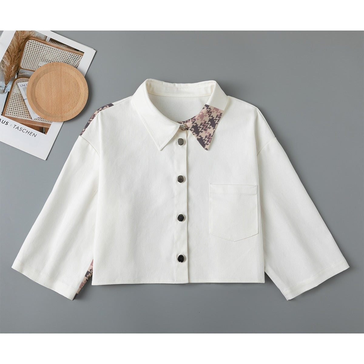 All-Over Print Women's Cropped Jacket | 245GSM Cotton