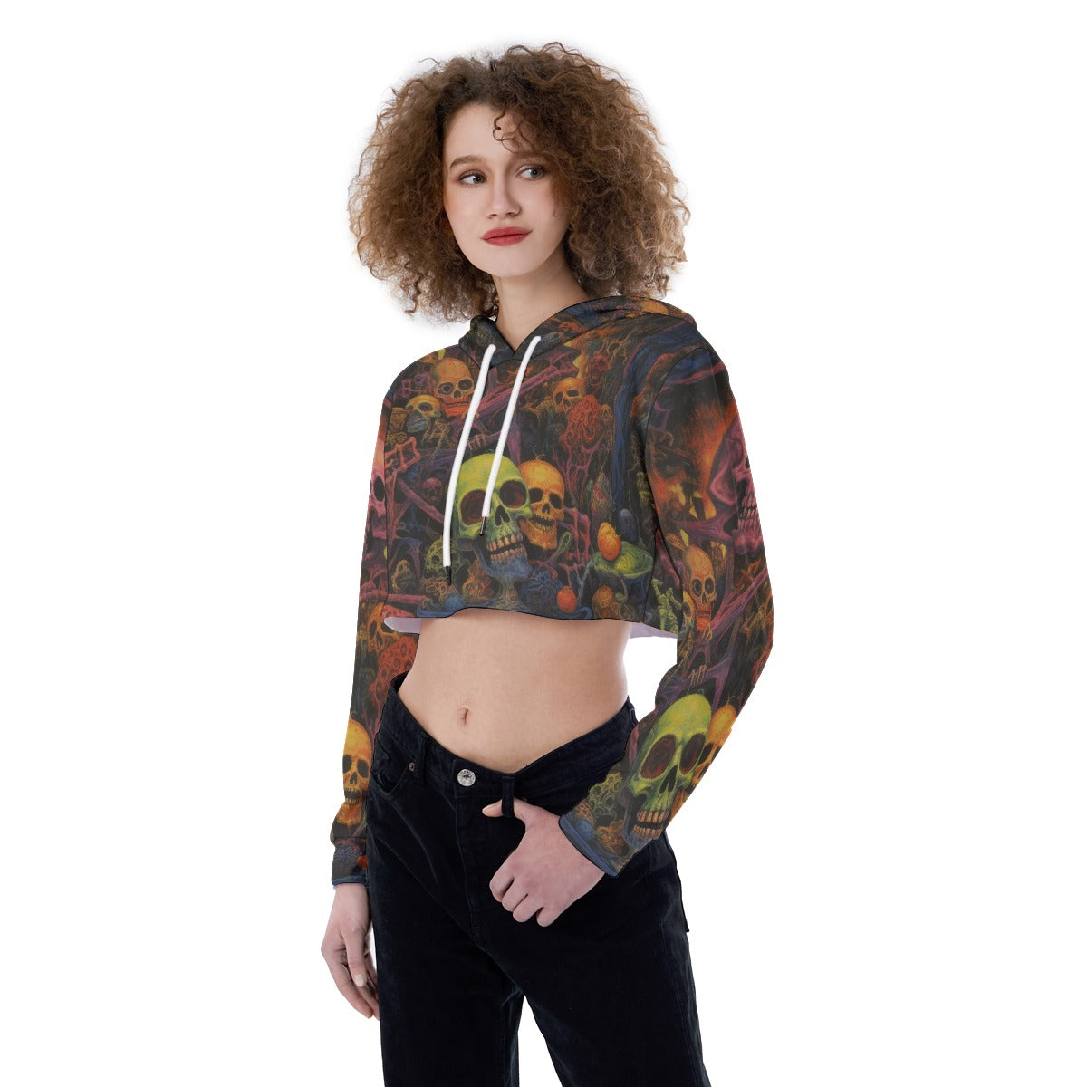 All-Over Print Women's Crop Top Hoodie