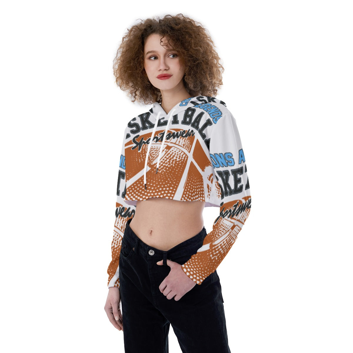 All-Over Print Women's Crop Top Hoodie