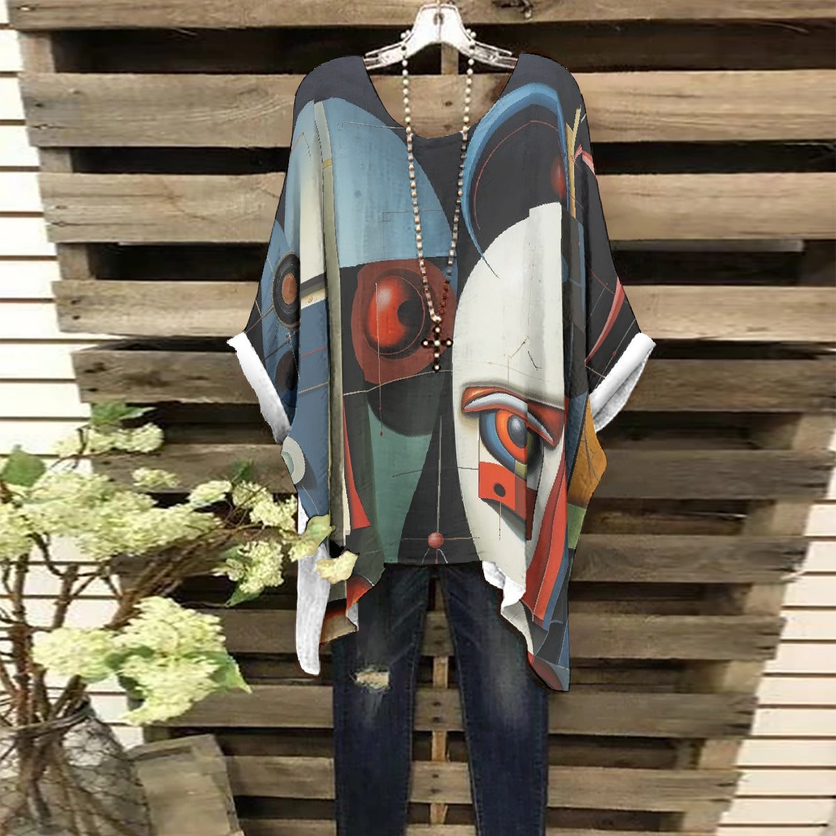 All-Over Print Women's Bat Sleeve Shirt