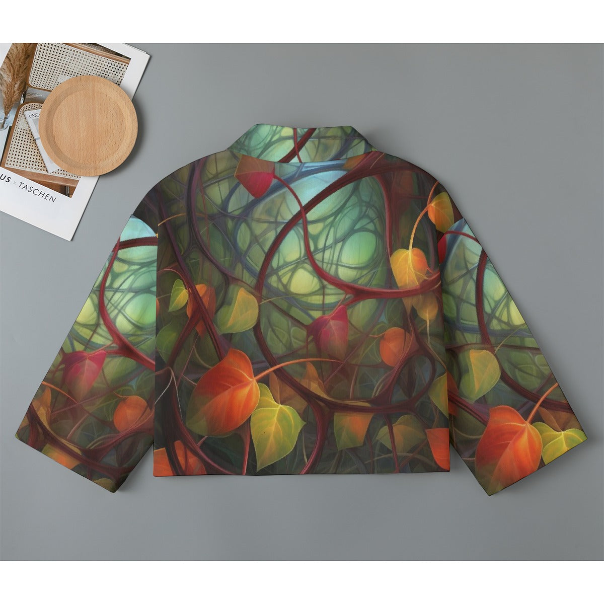 All-Over Print Women's Cropped Jacket | 245GSM Cotton
