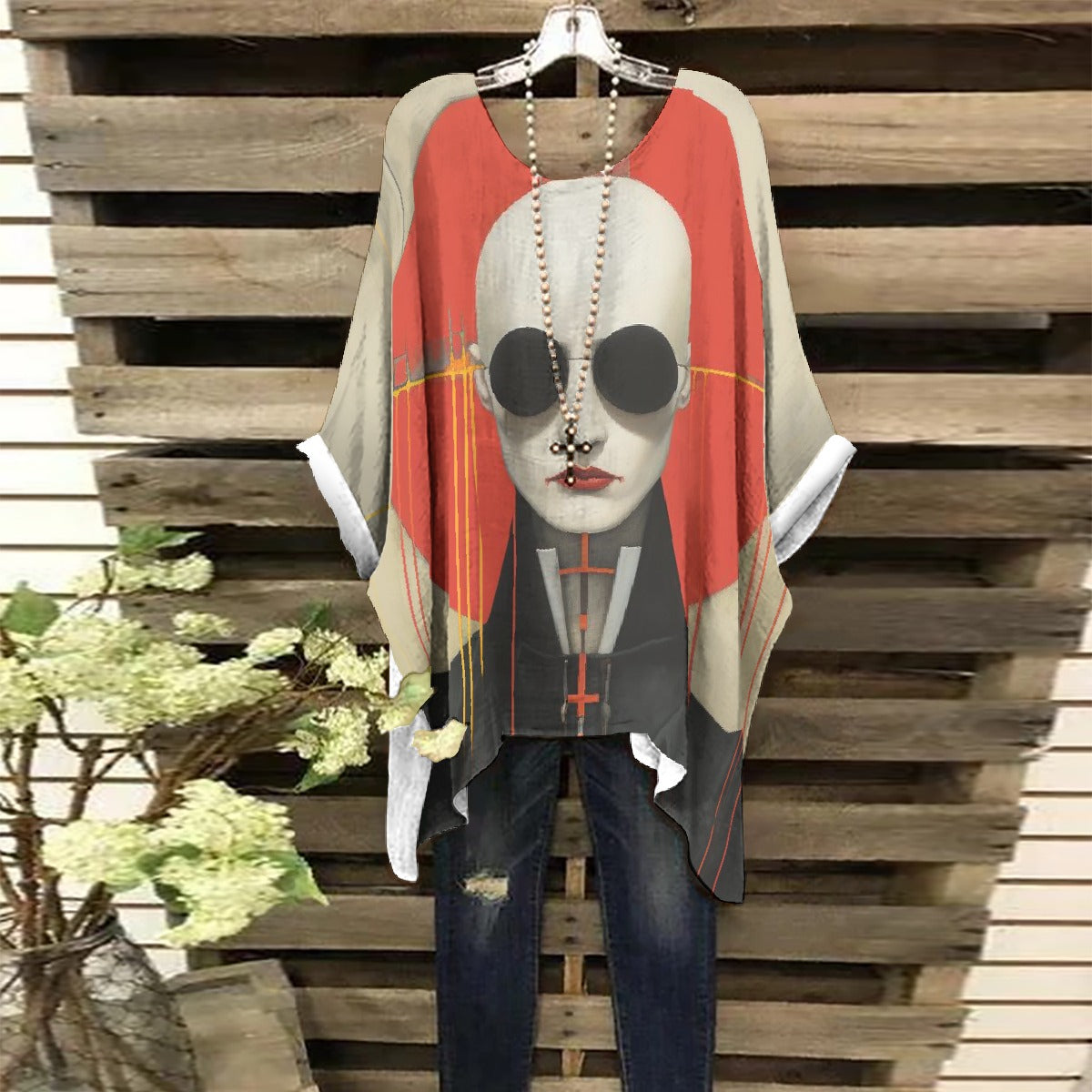 All-Over Print Women's Bat Sleeve Shirt