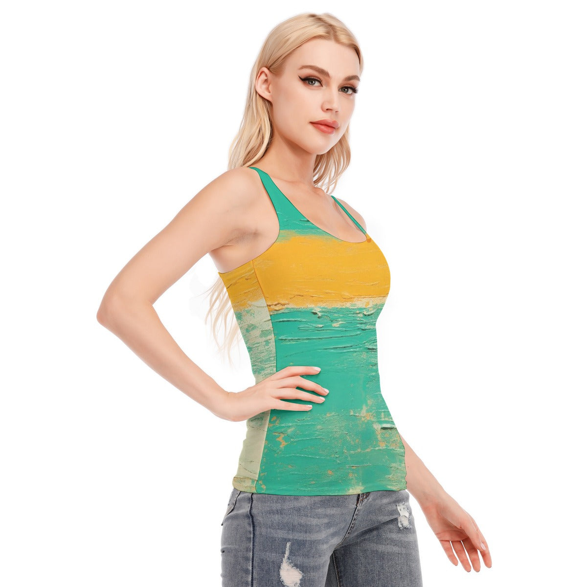 All-Over Print Women's Racer Vest | 190GSM Cotton
