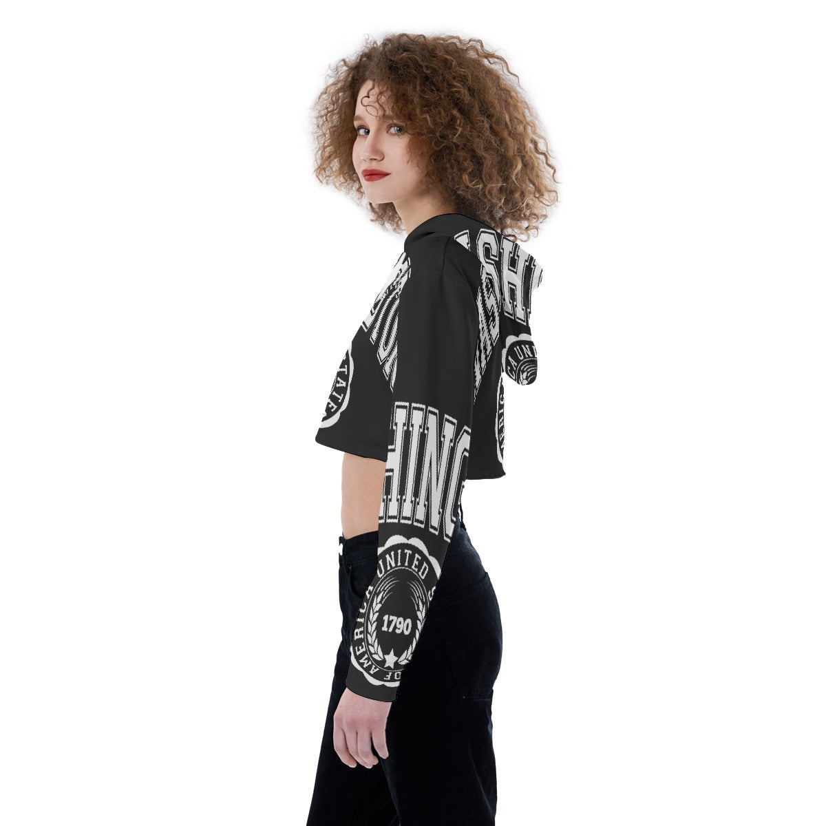 All-Over Print Women's Crop Top Hoodie