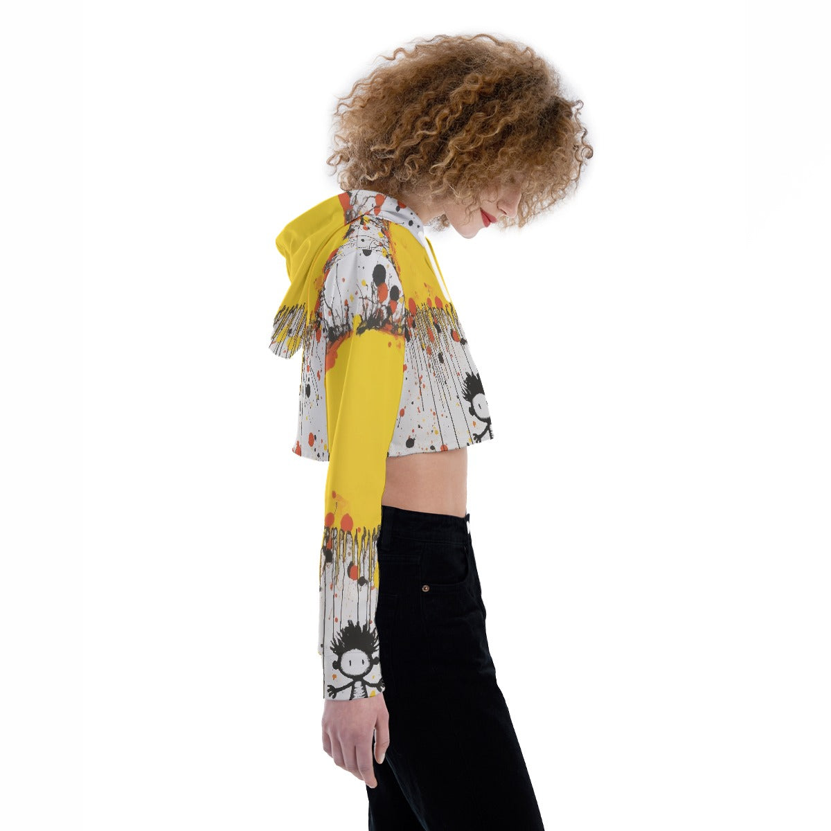 All-Over Print Women's Crop Top Hoodie