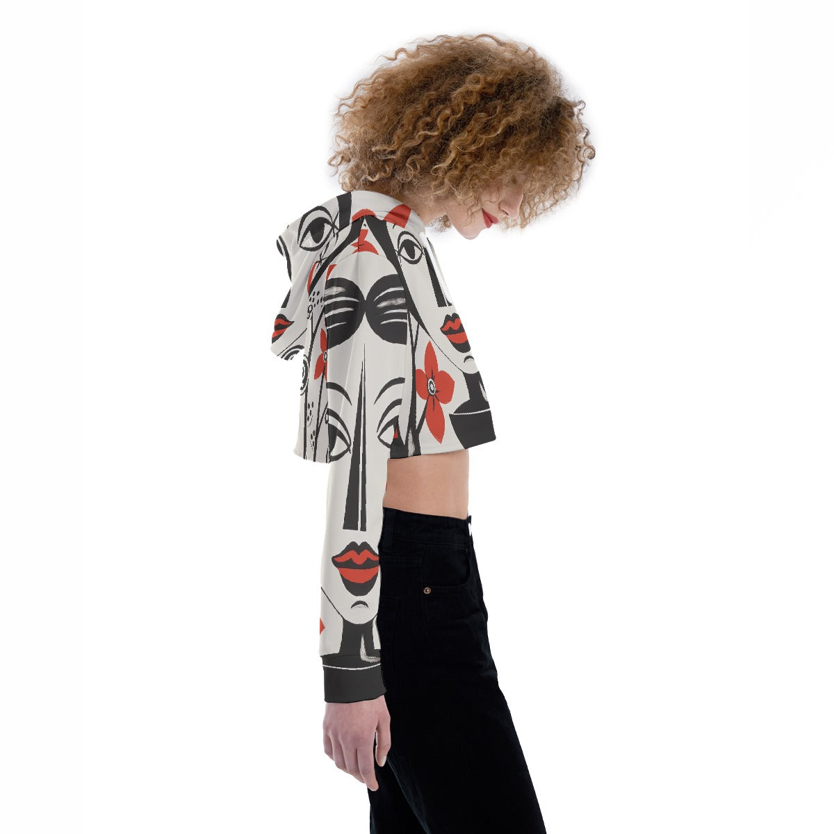 All-Over Print Women's Crop Top Hoodie