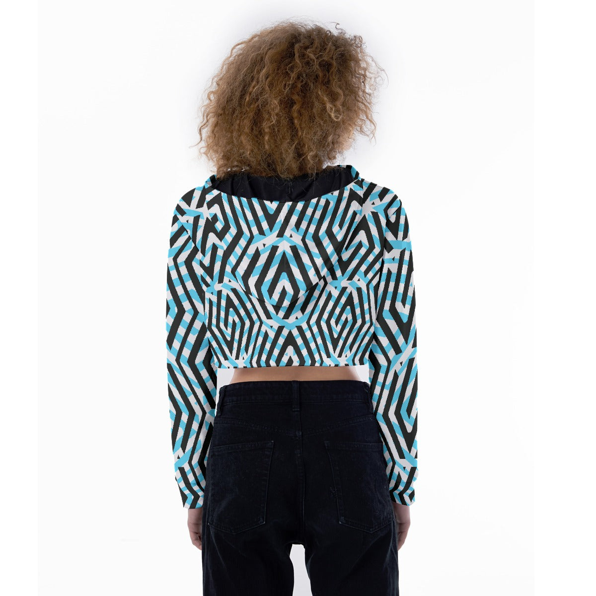 All-Over Print Women's Crop Top Hoodie