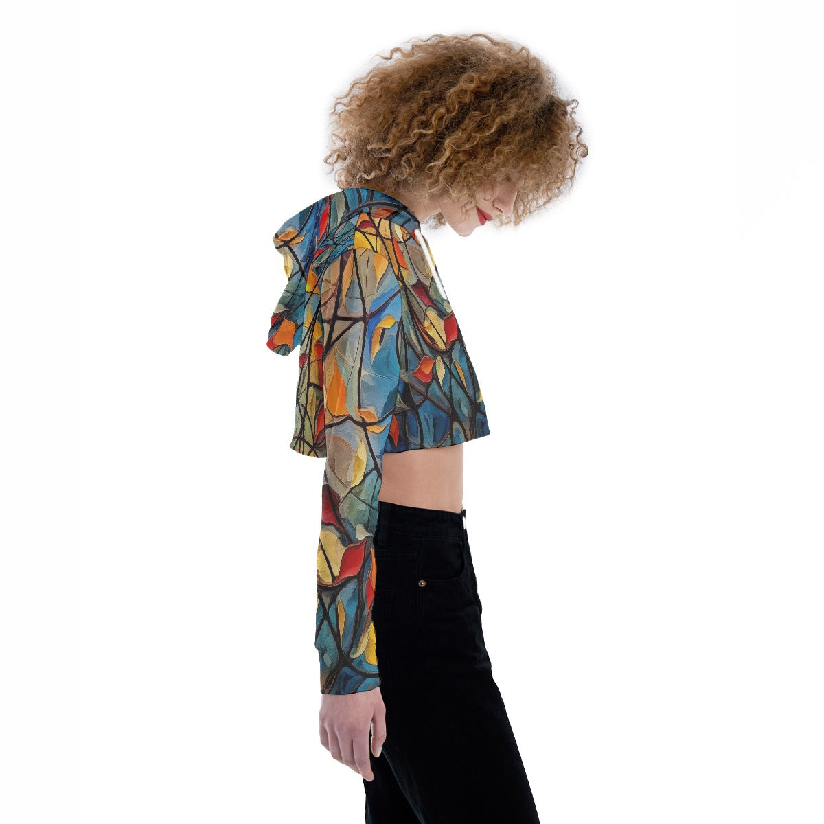 All-Over Print Women's Crop Top Hoodie