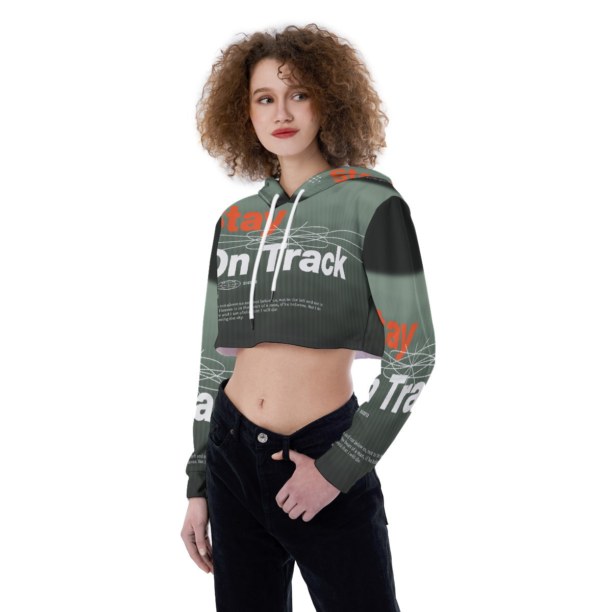 All-Over Print Women's Crop Top Hoodie