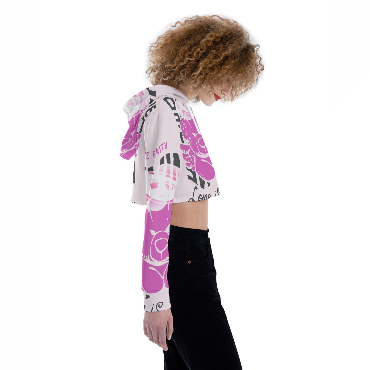 All-Over Print Women's Crop Top Hoodie