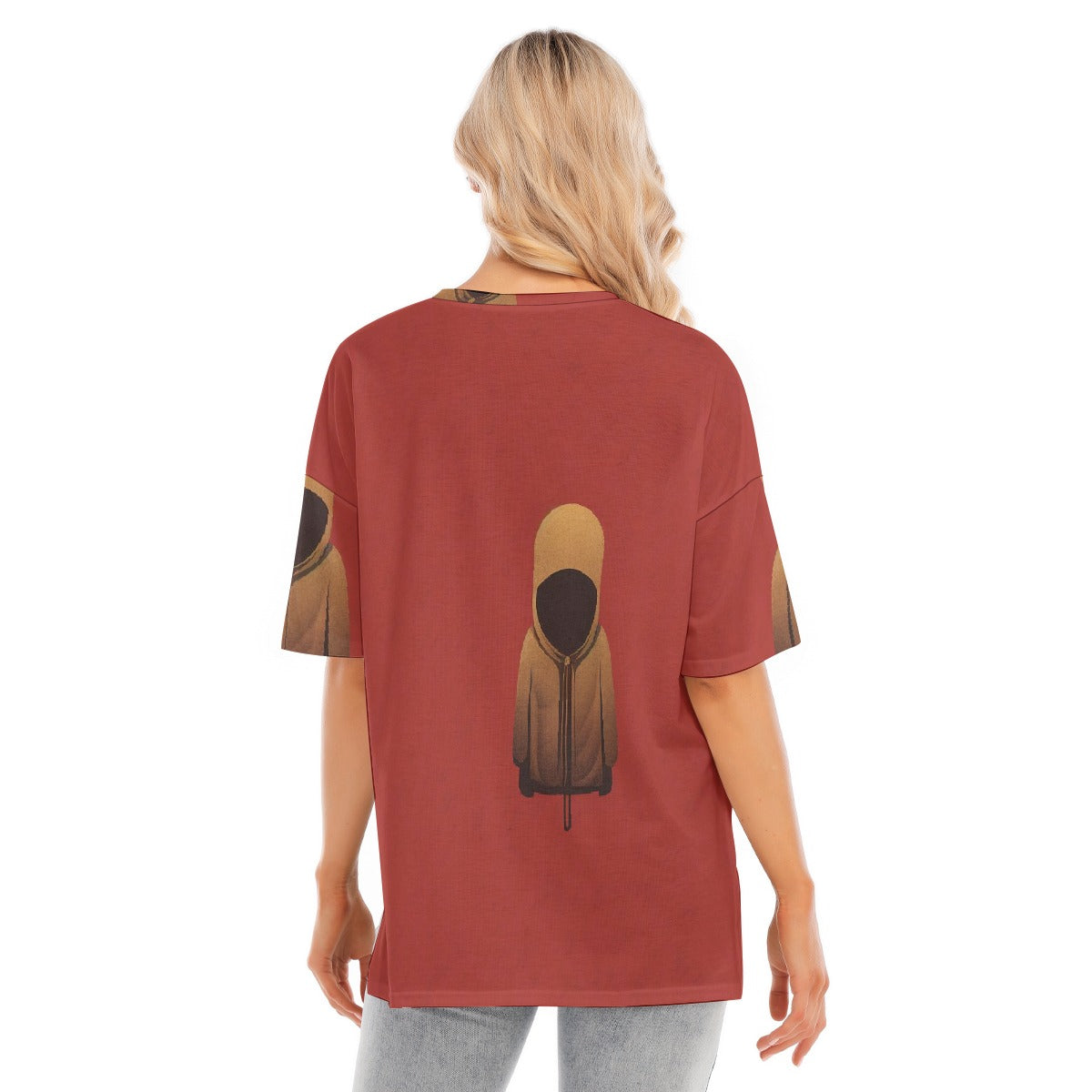 All-Over Print Women's Short Sleeves T-shirt With Hem Split