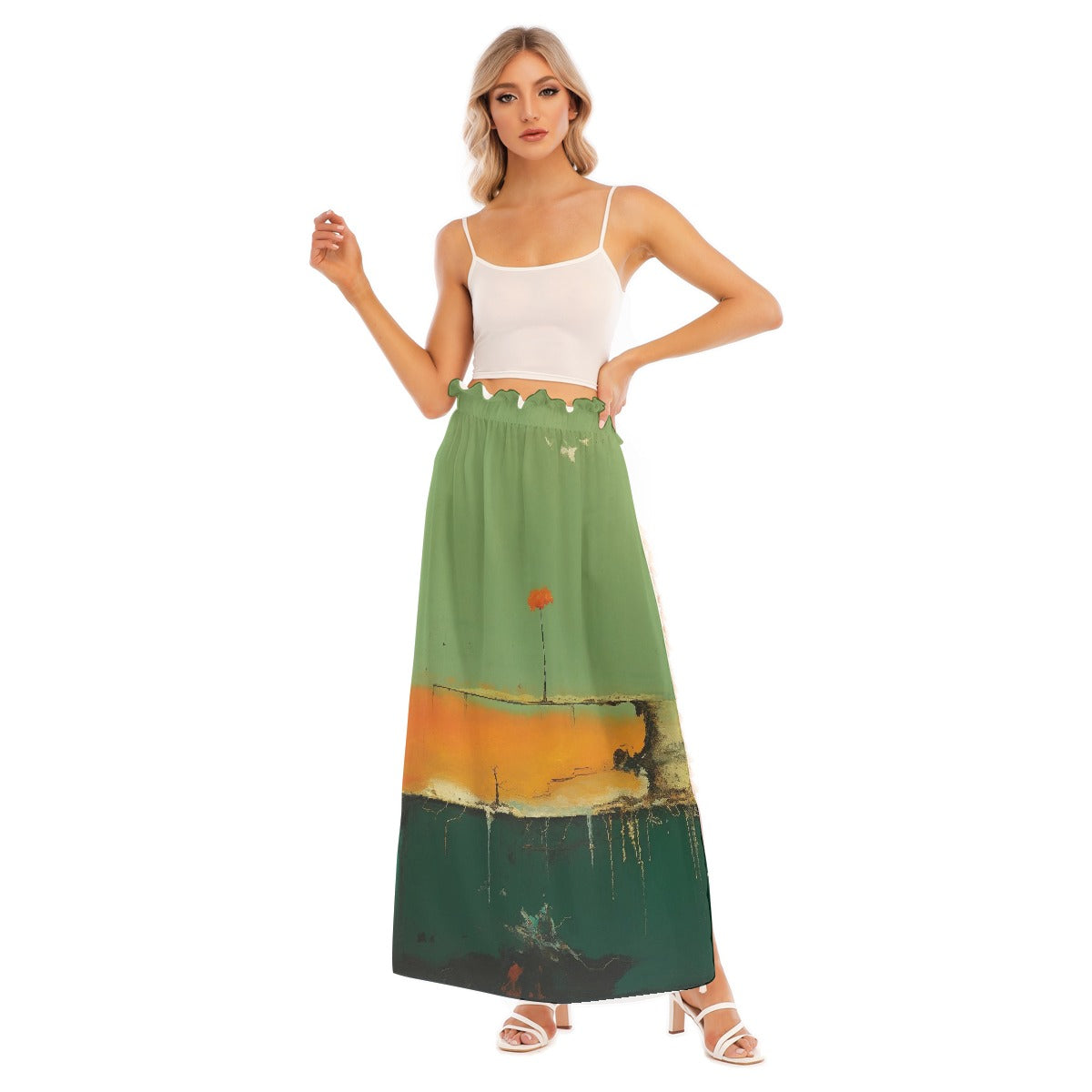 All-Over Print Women's Side Split Skirt