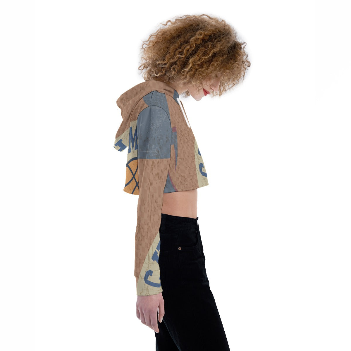 All-Over Print Women's Crop Top Hoodie