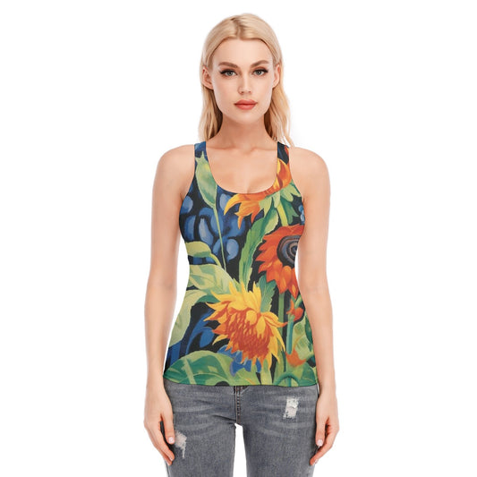 All-Over Print Women's Racer Vest | 190GSM Cotton