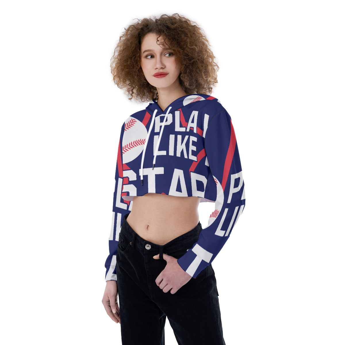 All-Over Print Women's Crop Top Hoodie