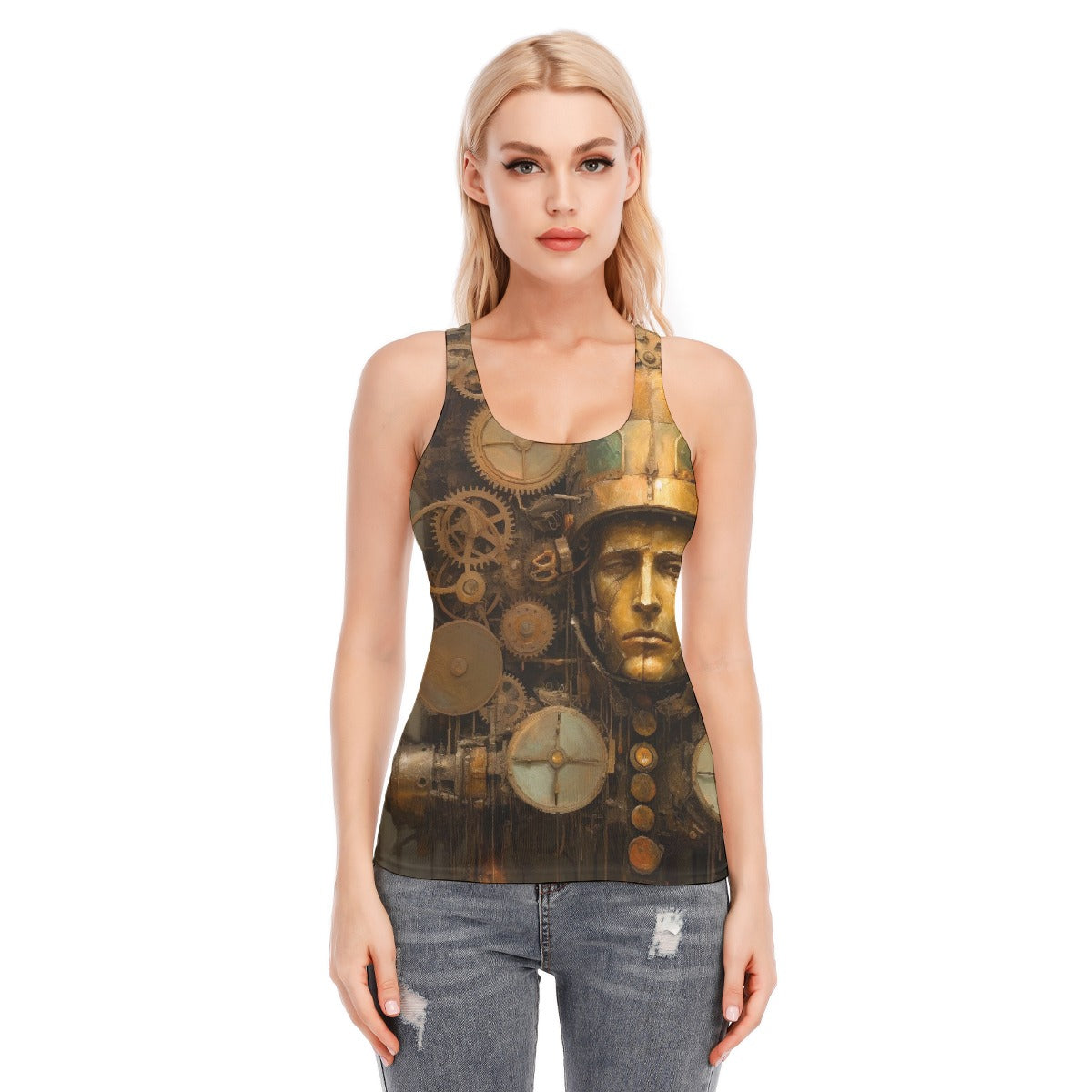 All-Over Print Women's Racer Vest | 190GSM Cotton
