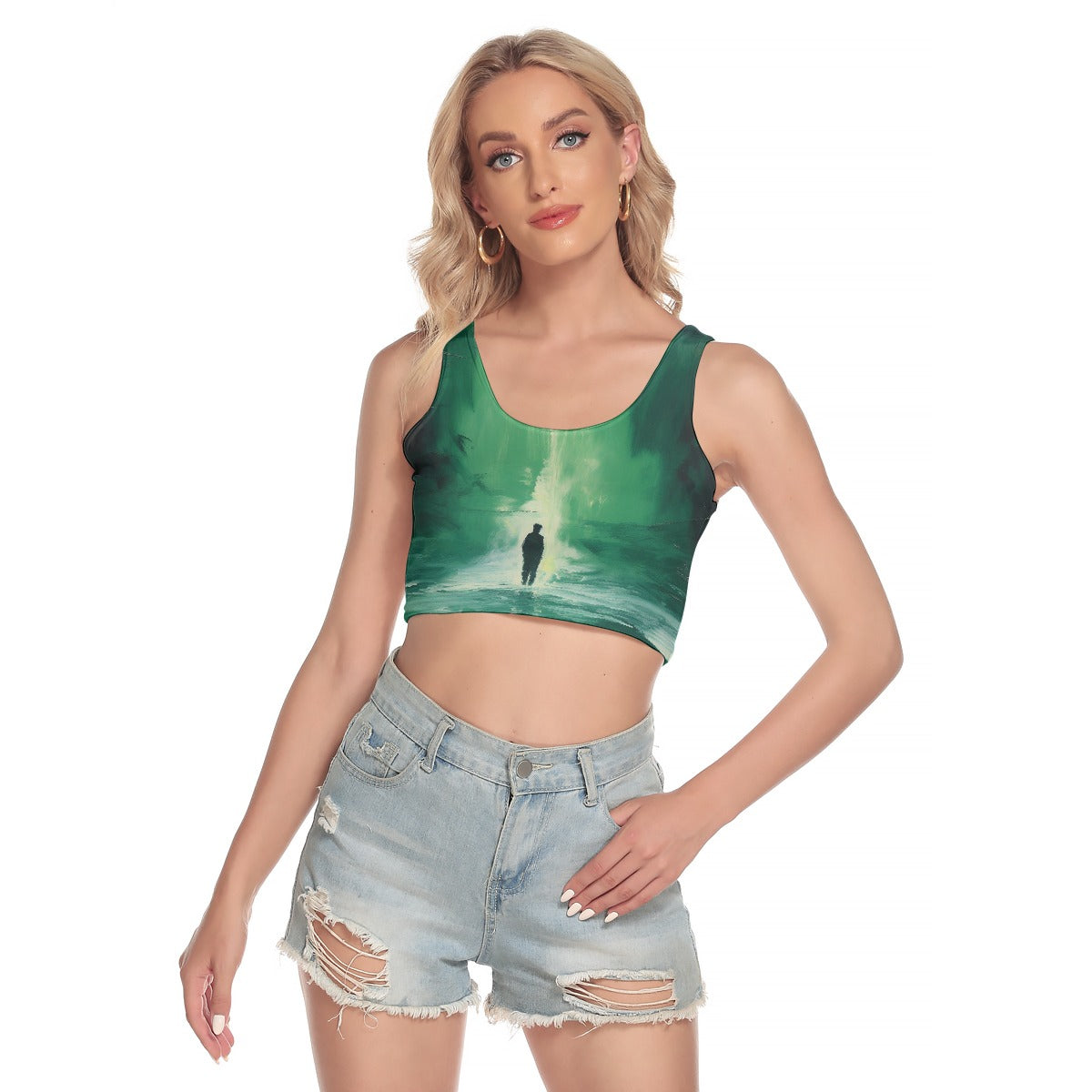 All-Over Print Women's Sport Crop Tank Top