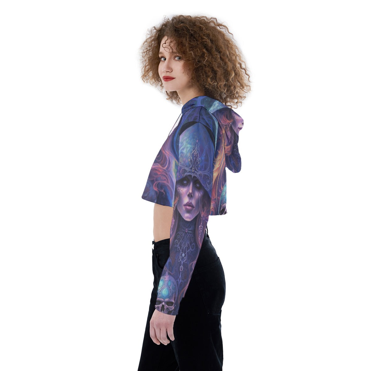 All-Over Print Women's Crop Top Hoodie