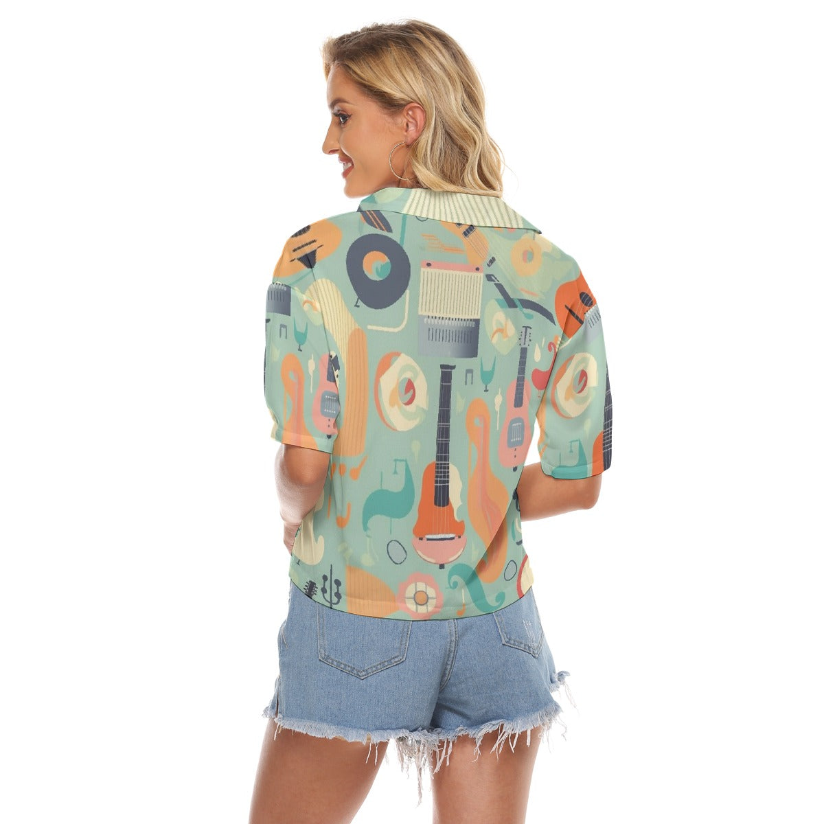 All-Over Print Women's V-neck Shirts