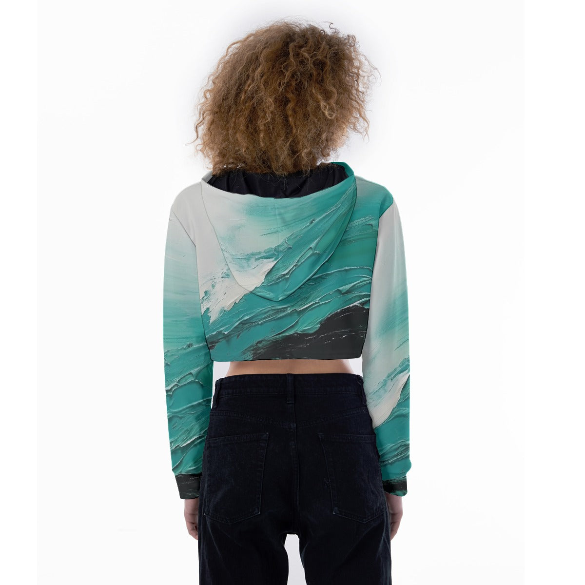 All-Over Print Women's Crop Top Hoodie