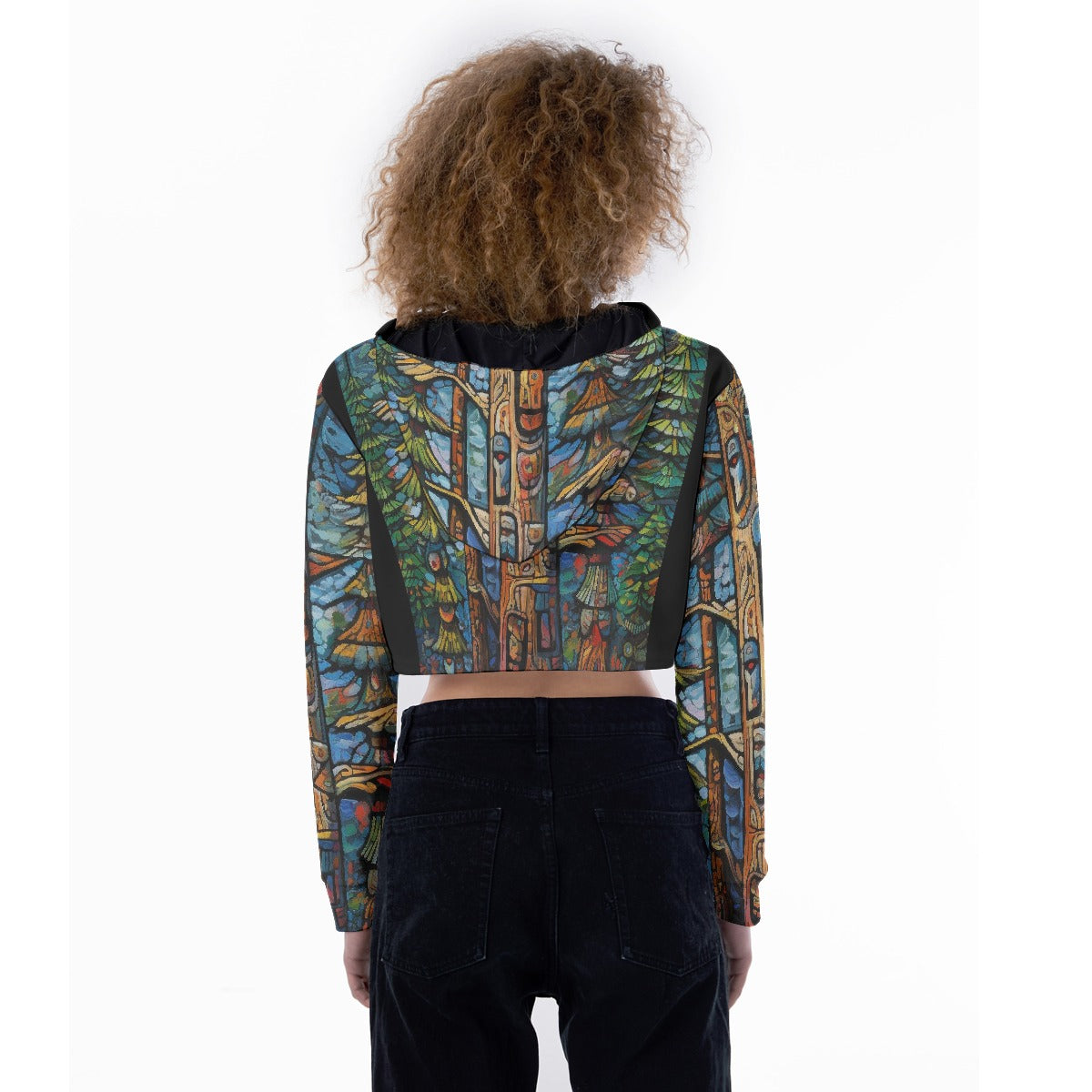 All-Over Print Women's Crop Top Hoodie