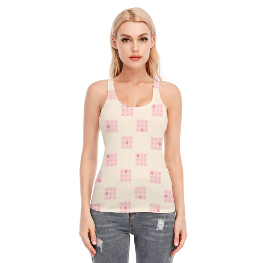 All-Over Print Women's Racer Vest | 190GSM Cotton