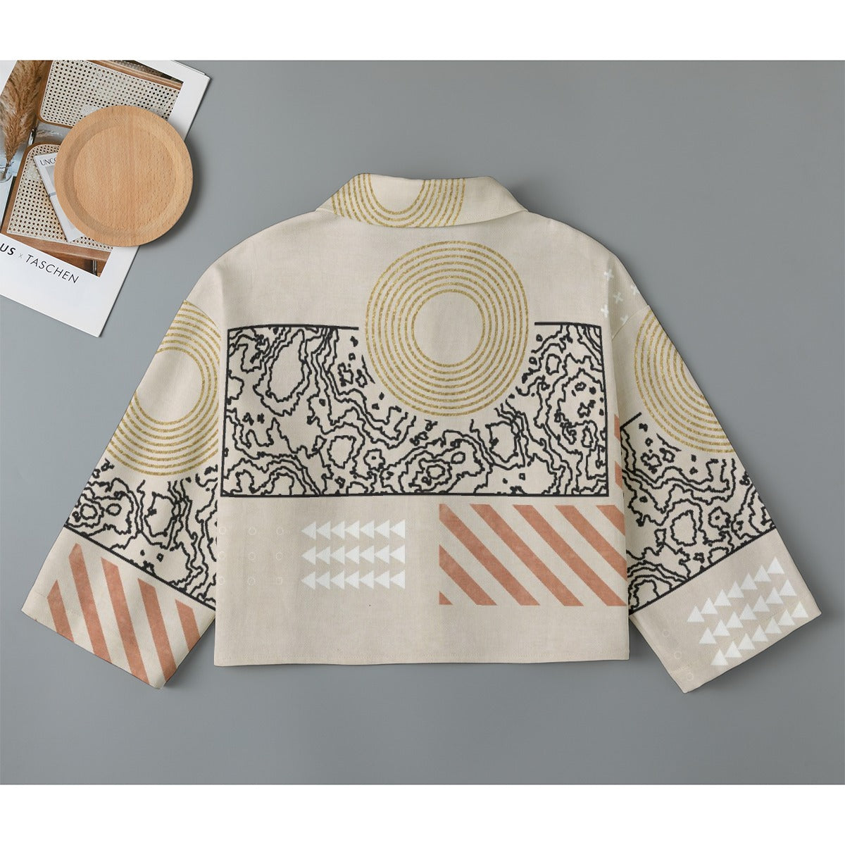 All-Over Print Women's Cropped Jacket | 245GSM Cotton