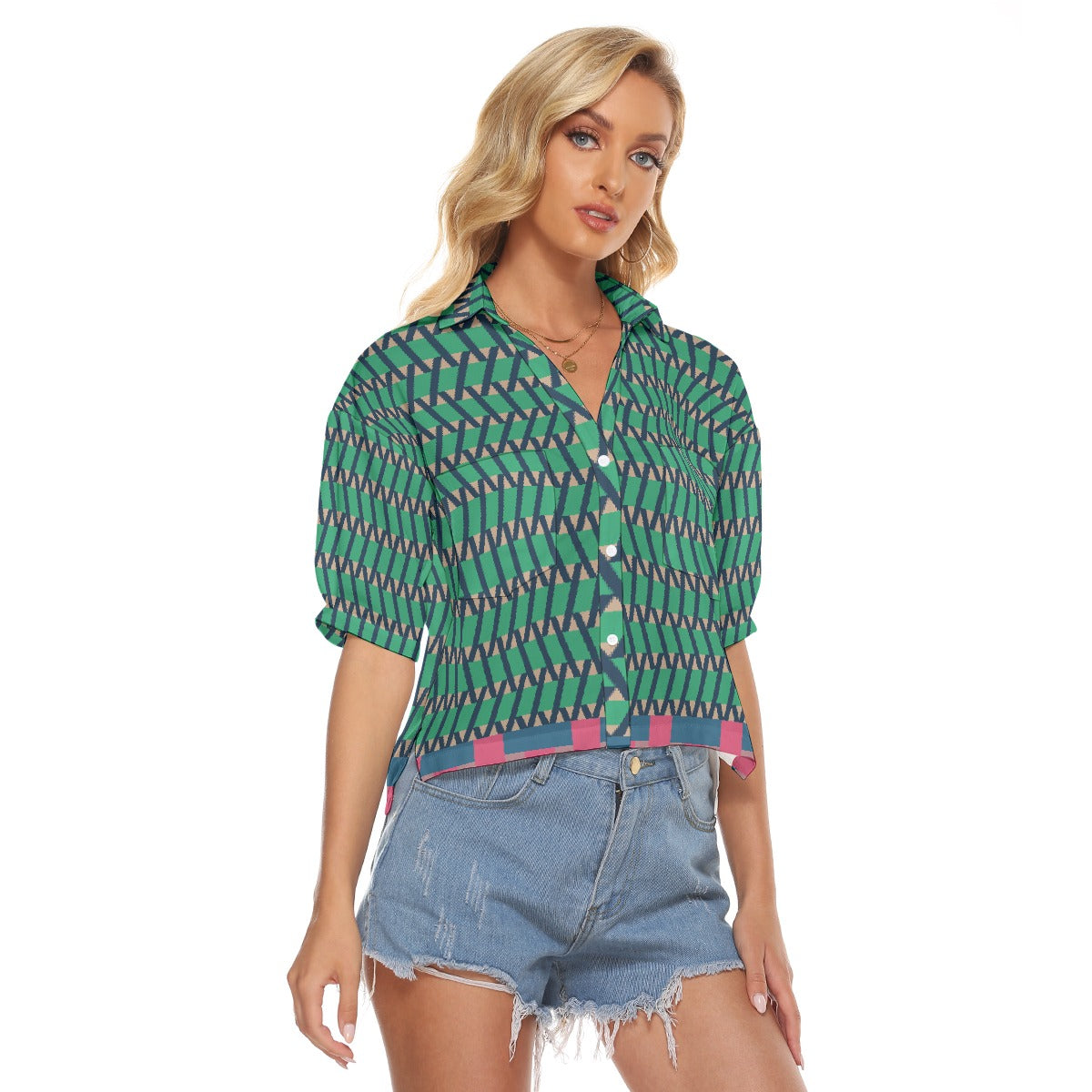 All-Over Print Women's V-neck Shirts