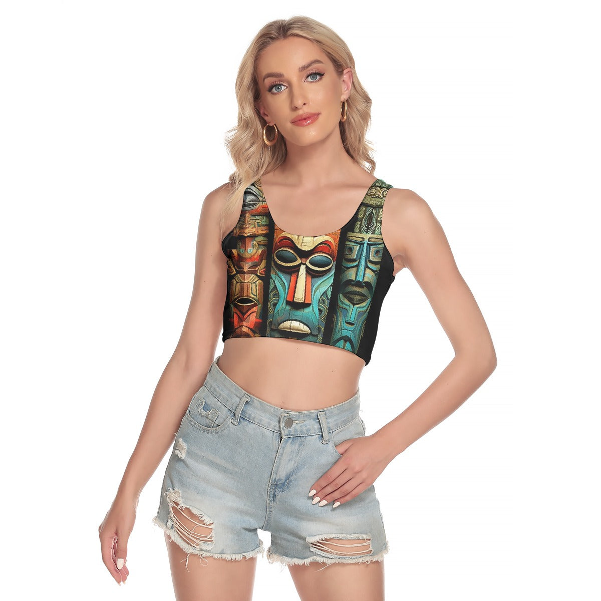 All-Over Print Women's Sport Crop Tank Top