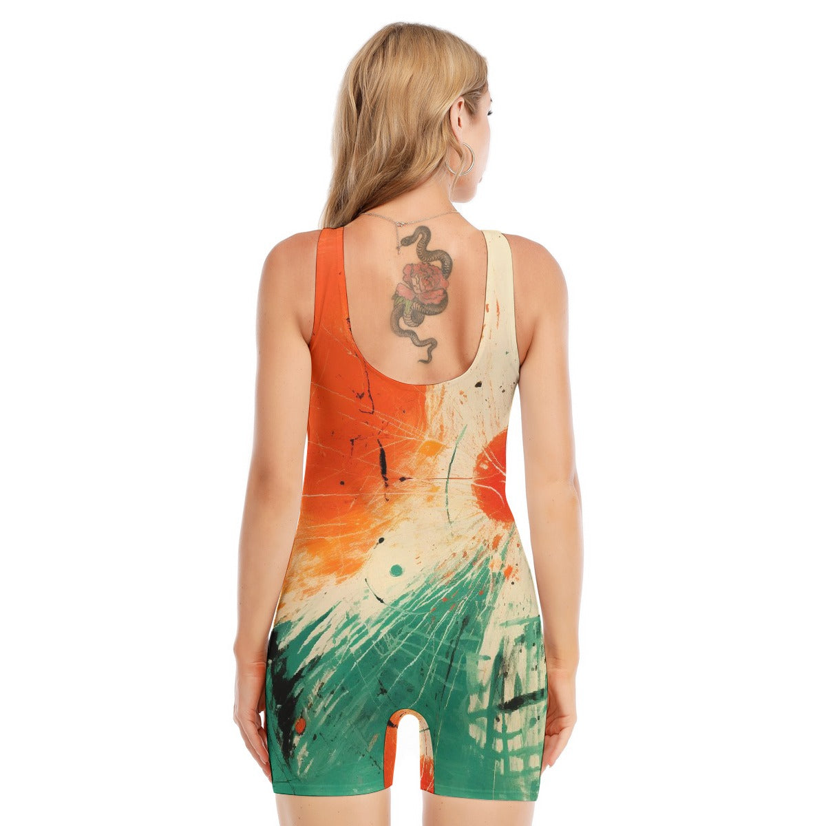 All-Over Print Women's Sleeveless One-piece Swimsuit