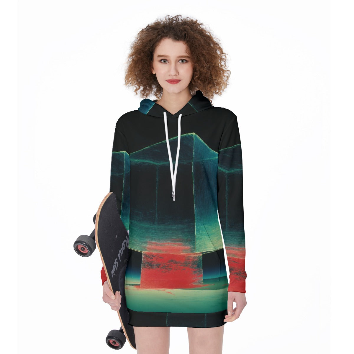 All-Over Print Women's Long Hoodie