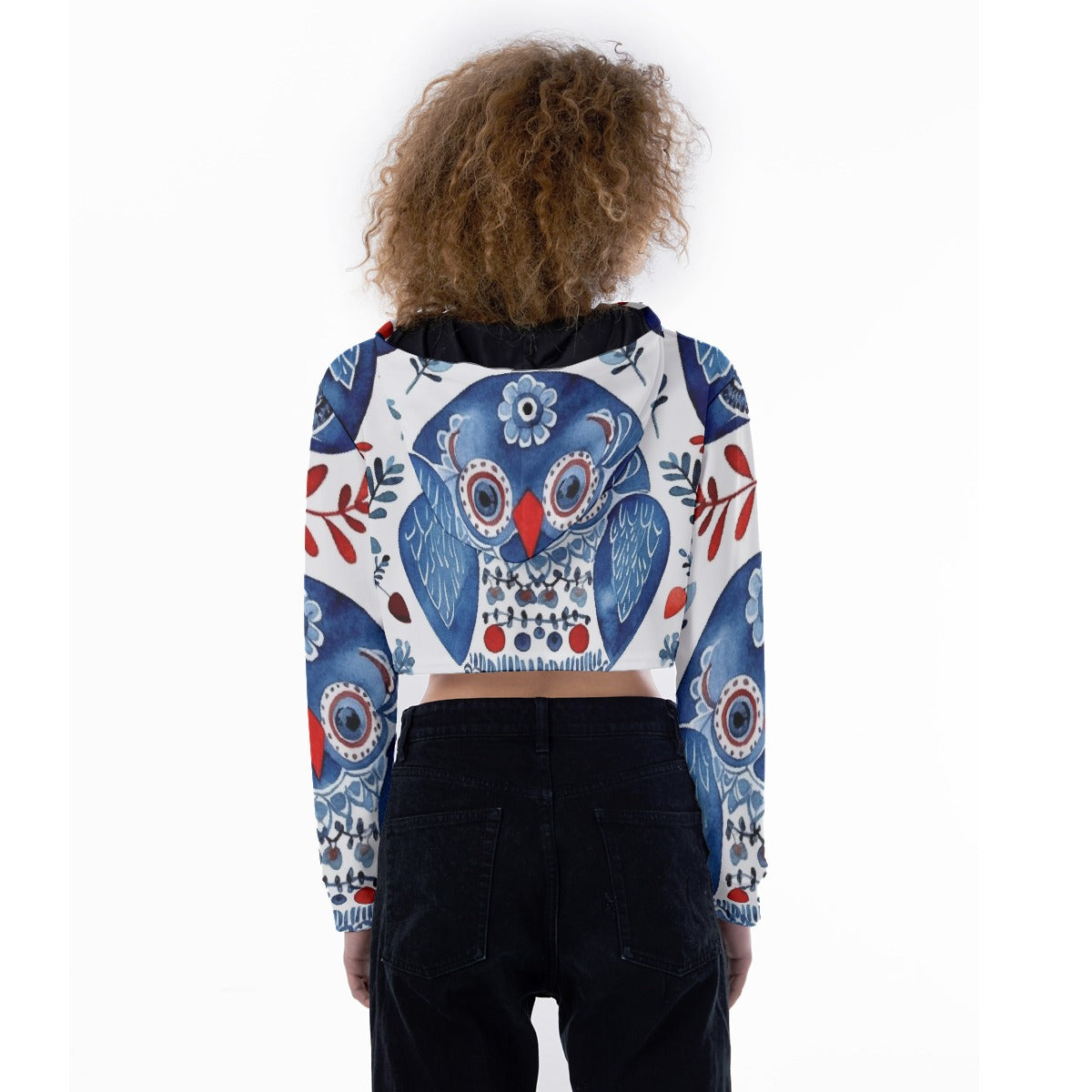 All-Over Print Women's Crop Top Hoodie