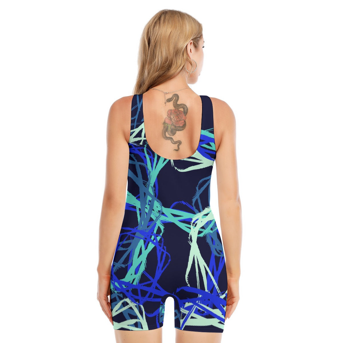 All-Over Print Women's Sleeveless One-piece Swimsuit