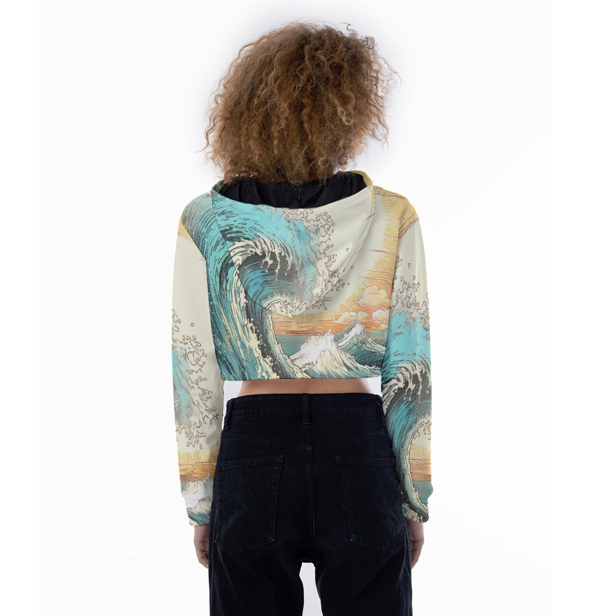 All-Over Print Women's Crop Top Hoodie