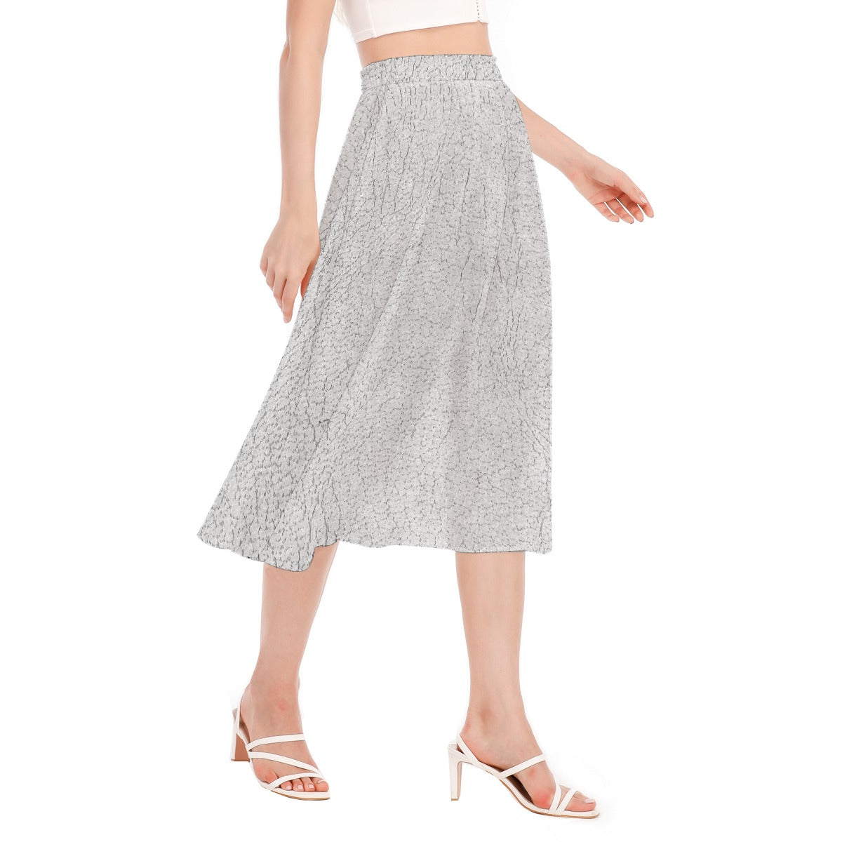All-Over Print Women's Long Section Chiffon Skirt