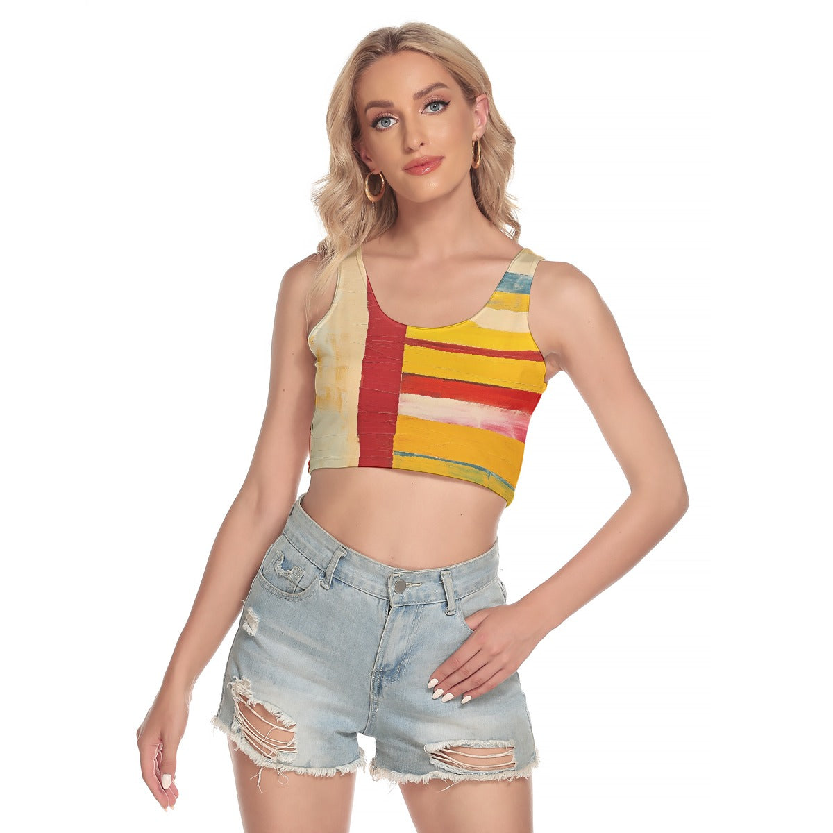 All-Over Print Women's Sport Crop Tank Top