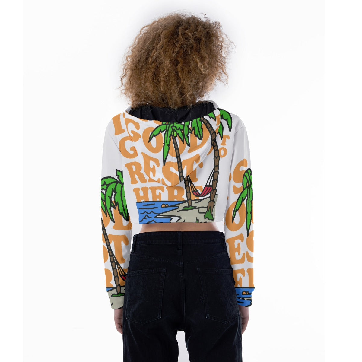 All-Over Print Women's Crop Top Hoodie