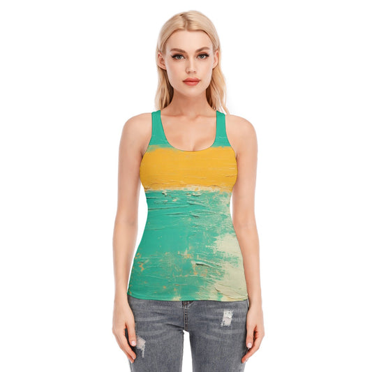 All-Over Print Women's Racer Vest | 190GSM Cotton