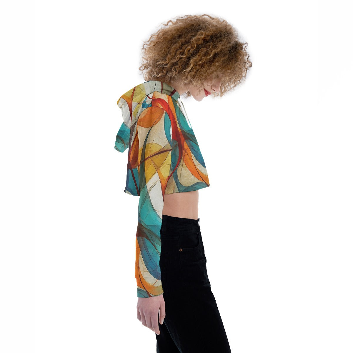 All-Over Print Women's Crop Top Hoodie